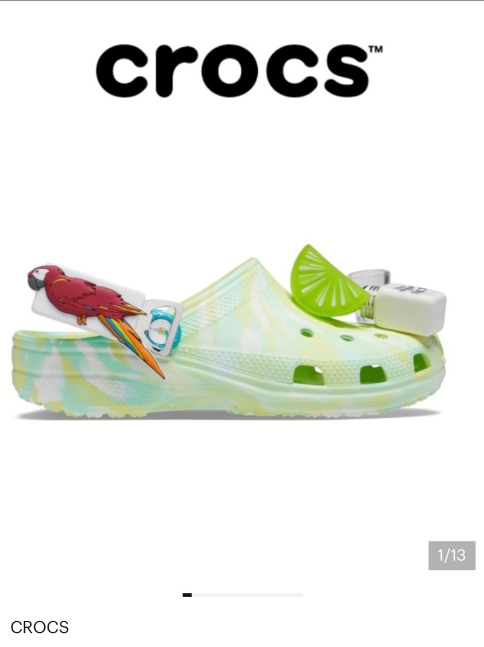 CROCS Clogs Margaritaville Limited Edition Yellow Green Women’s Size 8